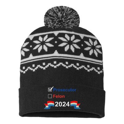 Prosecutor Vs Felon 2024 USA-Made Snowflake Beanie