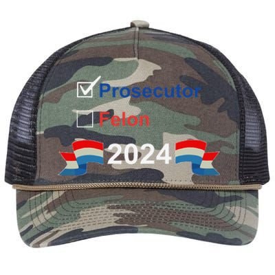 Prosecutor Vs Felon 2024 Retro Rope Trucker Hat Cap