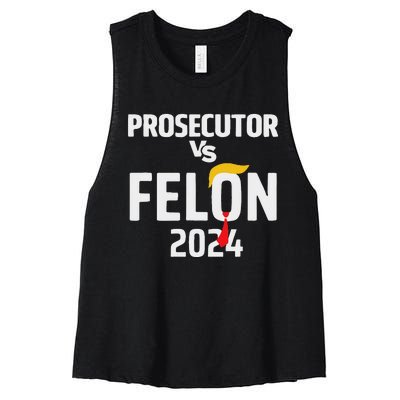 Prosecutor Vs Felon 2024 Funny Voting Election 2024 Women's Racerback Cropped Tank