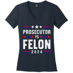 Prosecutor Vs Felon 2024 Women's V-Neck T-Shirt