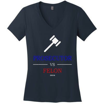 Prosecutor Vs Felon 2024 Women's V-Neck T-Shirt