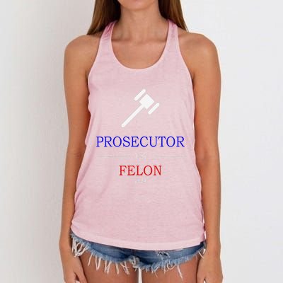 Prosecutor Vs Felon 2024 Women's Knotted Racerback Tank