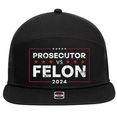 Prosecutor Vs Felon 2024 Gift 7 Panel Mesh Trucker Snapback Hat