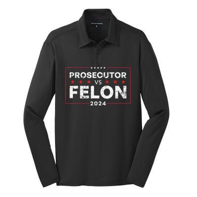 Prosecutor Vs Felon 2024 Gift Silk Touch Performance Long Sleeve Polo