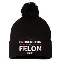 Prosecutor Vs Felon 2024 Gift Pom Pom 12in Knit Beanie