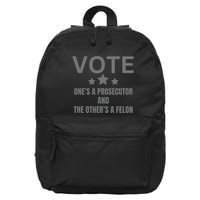 Prosecutor Versus Felon Voter Funny Political 16 in Basic Backpack