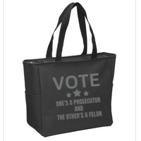 Prosecutor Versus Felon Voter Funny Political Zip Tote Bag