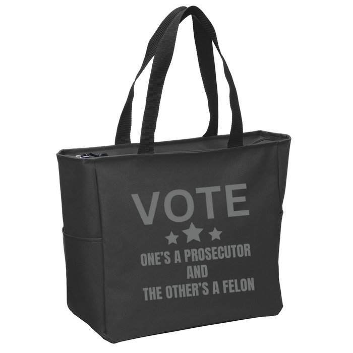 Prosecutor Versus Felon Voter Funny Political Zip Tote Bag