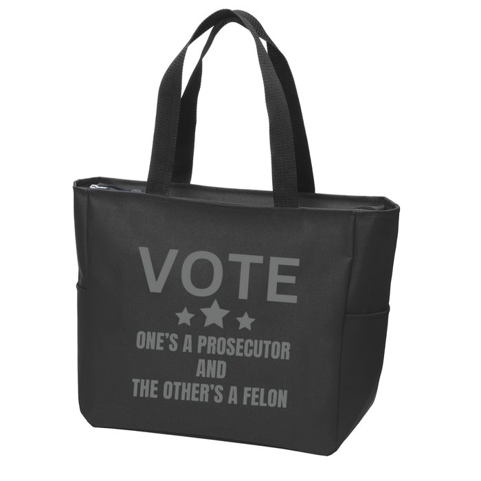 Prosecutor Versus Felon Voter Funny Political Zip Tote Bag