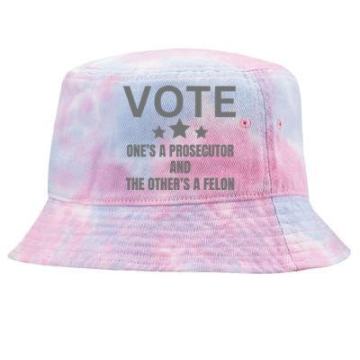 Prosecutor Versus Felon Voter Funny Political Tie-Dyed Bucket Hat