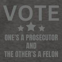 Prosecutor Versus Felon Voter Funny Political Vector Backpack