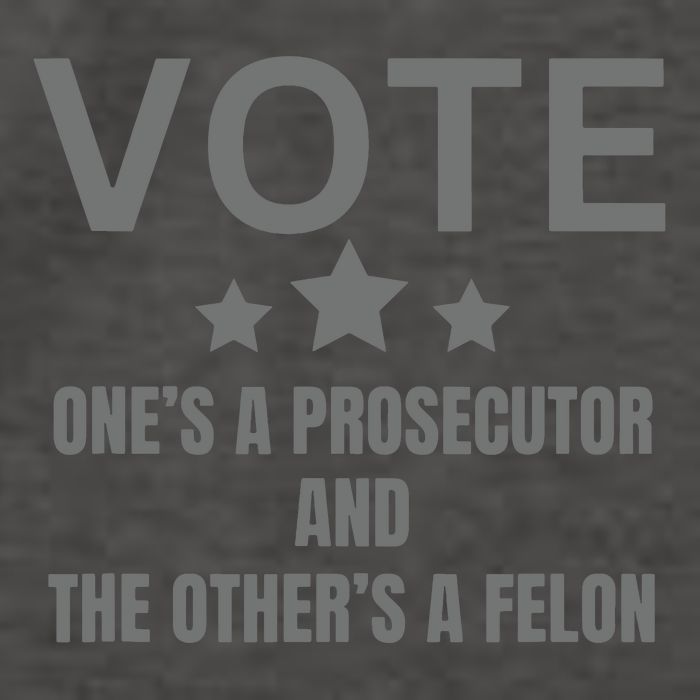 Prosecutor Versus Felon Voter Funny Political Vector Backpack