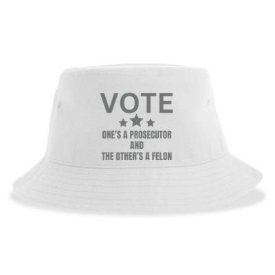 Prosecutor Versus Felon Voter Funny Political Sustainable Bucket Hat