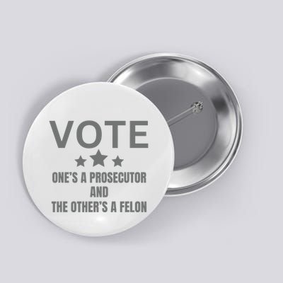 Prosecutor Versus Felon Voter Funny Political Button