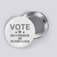 Prosecutor Versus Felon Voter Funny Political Button