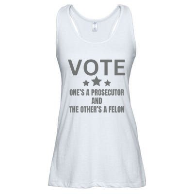 Prosecutor Versus Felon Voter Funny Political Ladies Essential Flowy Tank