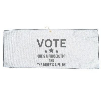 Prosecutor Versus Felon Voter Funny Political Large Microfiber Waffle Golf Towel