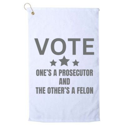 Prosecutor Versus Felon Voter Funny Political Golf Towel