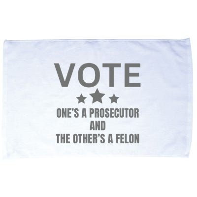 Prosecutor Versus Felon Voter Funny Political Microfiber Hand Towel