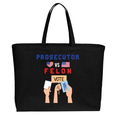 Prosecutor Vs Felon Vote Cotton Canvas Jumbo Tote