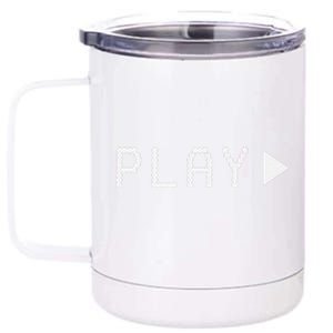 Play Vhs Forward Button 12 oz Stainless Steel Tumbler Cup