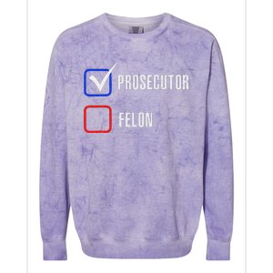 Prosecutor Vs Felon 2024 Voting Election 2024 Usa Gift Colorblast Crewneck Sweatshirt