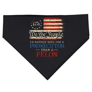 Prosecutor Vs Felon 2024 Rather Vote Prosecutor Than Felon USA-Made Doggie Bandana