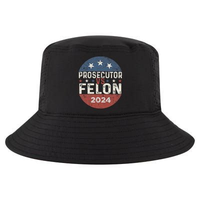 Prosecutor Vs Felon 2024 Retro Stripe Voting Election 2024 Cool Comfort Performance Bucket Hat