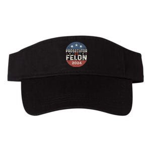 Prosecutor Vs Felon 2024 Retro Stripe Voting Election 2024 Valucap Bio-Washed Visor