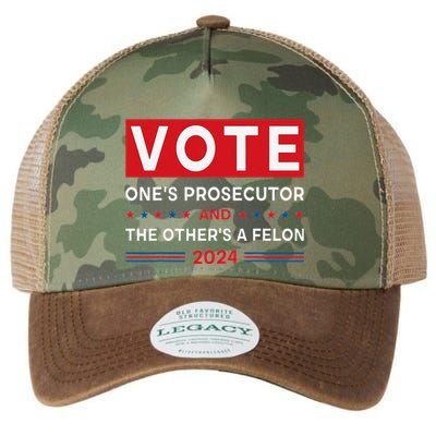 Prosecutor Vs Felon Funny Meme Political Vote Election 2024 Legacy Tie Dye Trucker Hat