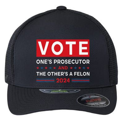 Prosecutor Vs Felon Funny Meme Political Vote Election 2024 Flexfit Unipanel Trucker Cap