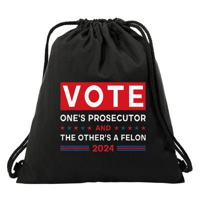 Prosecutor Vs Felon Funny Meme Political Vote Election 2024 Drawstring Bag