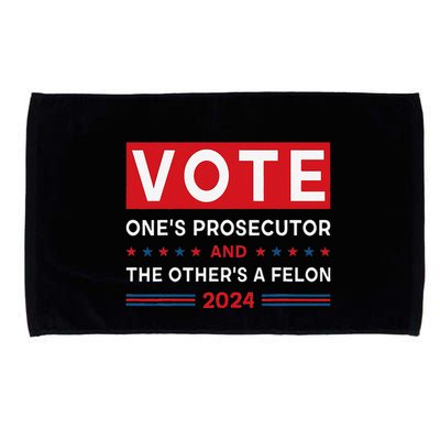 Prosecutor Vs Felon Funny Meme Political Vote Election 2024 Microfiber Hand Towel