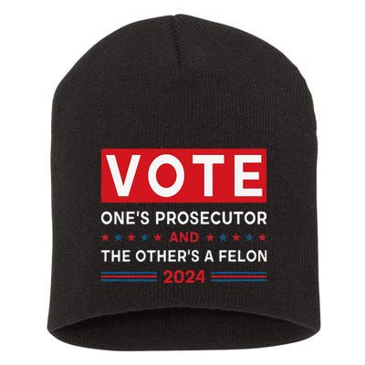 Prosecutor Vs Felon Funny Meme Political Vote Election 2024 Short Acrylic Beanie