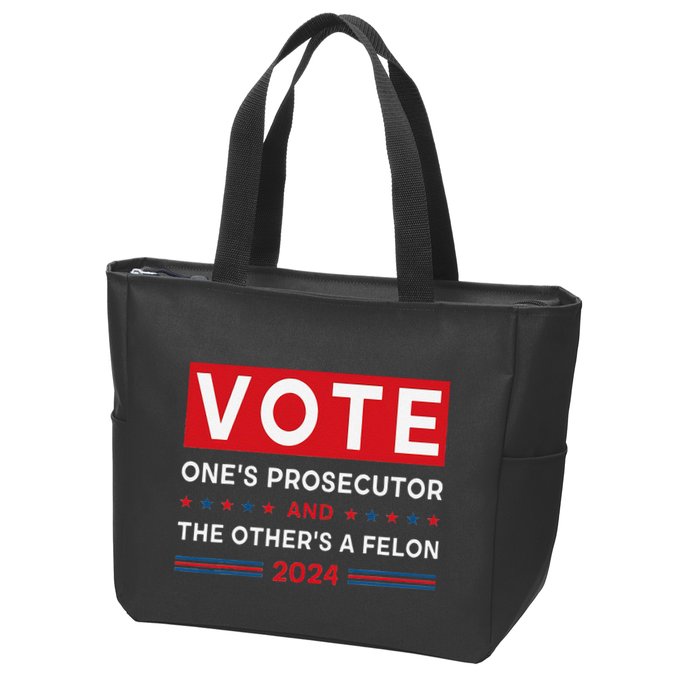 Prosecutor Vs Felon Funny Meme Political Vote Election 2024 Zip Tote Bag