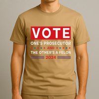 Prosecutor Vs Felon Funny Meme Political Vote Election 2024 T-Shirt