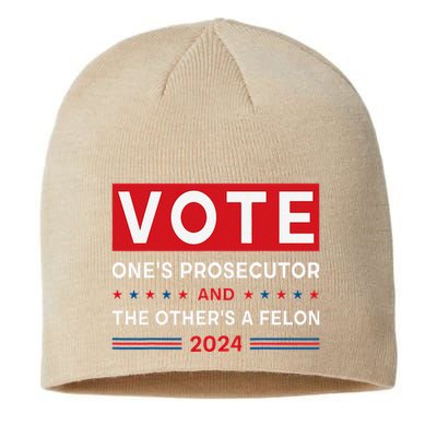 Prosecutor Vs Felon Funny Meme Political Vote Election 2024 Sustainable Beanie