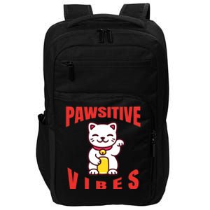 Pawsitive Vibes Funny Cat Japanese Anime Impact Tech Backpack