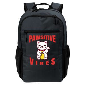 Pawsitive Vibes Funny Cat Japanese Anime Daily Commute Backpack