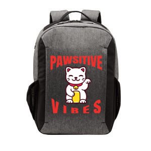 Pawsitive Vibes Funny Cat Japanese Anime Vector Backpack