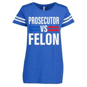 Prosecutor Vs Felon Pro Kamala Harris 2024 President Enza Ladies Jersey Football T-Shirt