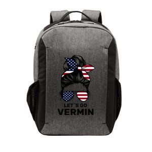 Proud Vermin Funny Anti Trump Quote Messy Bun American Flag Vector Backpack