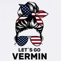Proud Vermin Funny Anti Trump Quote Messy Bun American Flag Cooling Performance Crew T-Shirt
