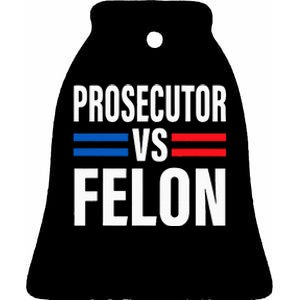 Prosecutor Vs Felon Vote Ceramic Bell Ornament