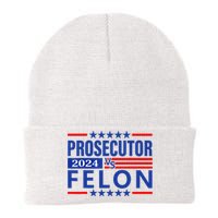 Prosecutor Vs Felon 2024 Political Voting Retro President Knit Cap Winter Beanie