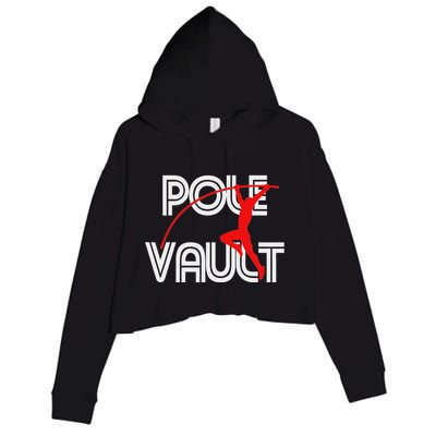 Pole Vault Fun Pole Vaulting Apparel For Vaulters Crop Fleece Hoodie