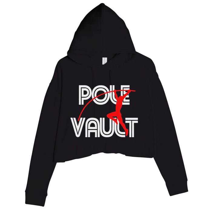 Pole Vault Fun Pole Vaulting Apparel For Vaulters Crop Fleece Hoodie