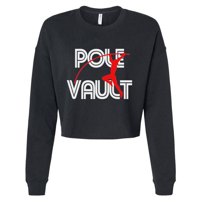 Pole Vault Fun Pole Vaulting Apparel For Vaulters Cropped Pullover Crew