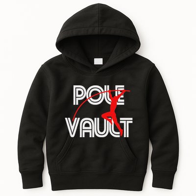Pole Vault Fun Pole Vaulting Apparel For Vaulters Kids Hoodie