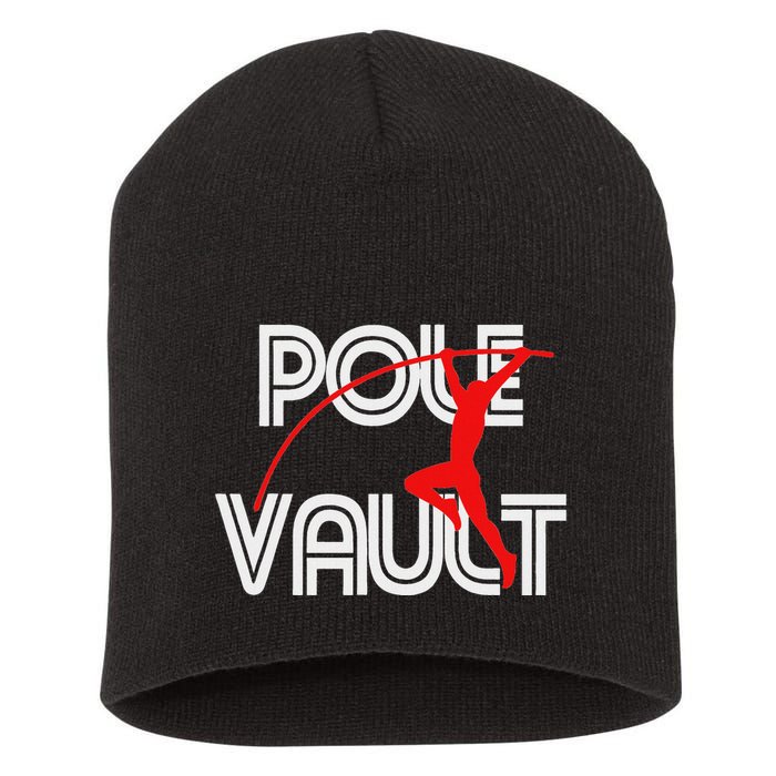 Pole Vault Fun Pole Vaulting Apparel For Vaulters Short Acrylic Beanie